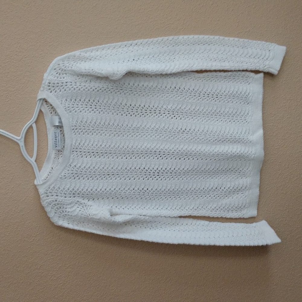 Villager by Liz Claiborne Long Sleeve Open Knit Sweater Size S